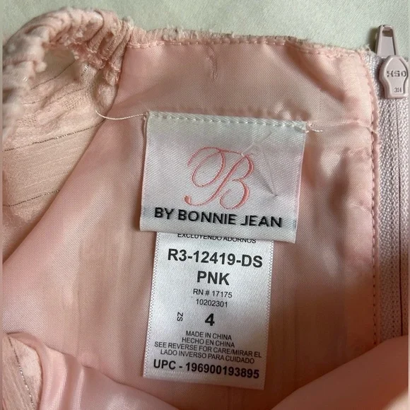 Pink Kids Dress Bonnie Jean size 4 - Picture 4 of 5